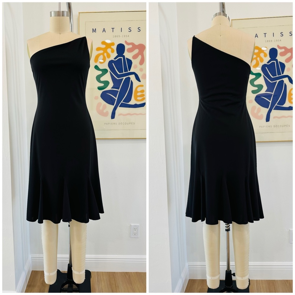 Vintage 90’s Laundry By Shelli Segal One-Shoulder Dress
